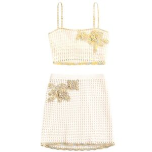 Abercrombie and Fitch Pride Crochet-Rosette Mini Skirt Set- XS - $130 - NWT